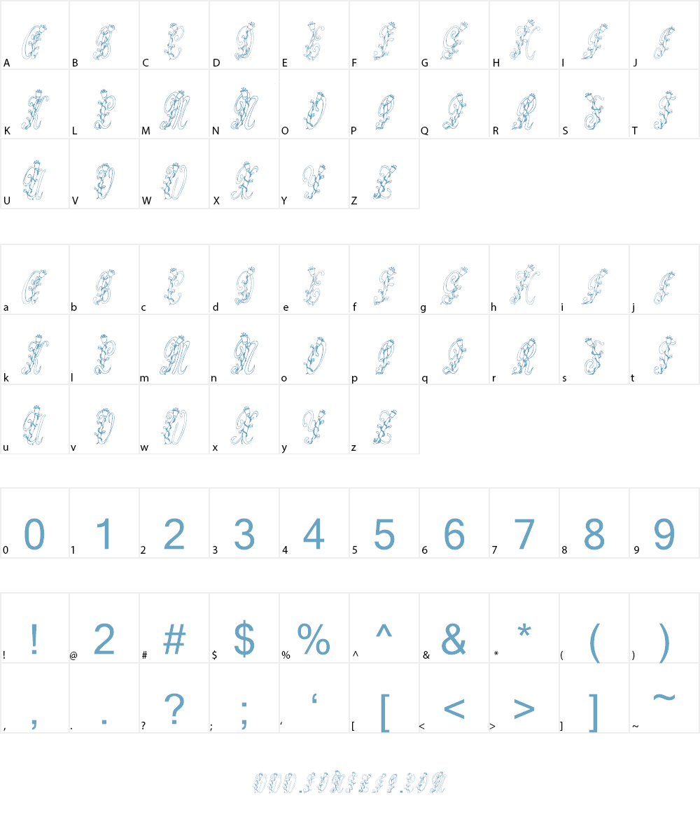 Tulips Font Character